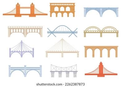 Bridge Construction Vector Cartoon Set Icon Stock Vector (Royalty Free ...