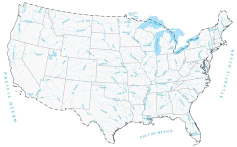 Map Of Usa Rivers And States – Topographic Map of Usa with States