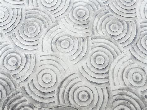 Circle Graphic Pattern on the Concrete Floor. Stock Image - Image of ...