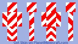 Candy Cane Minecraft Skin