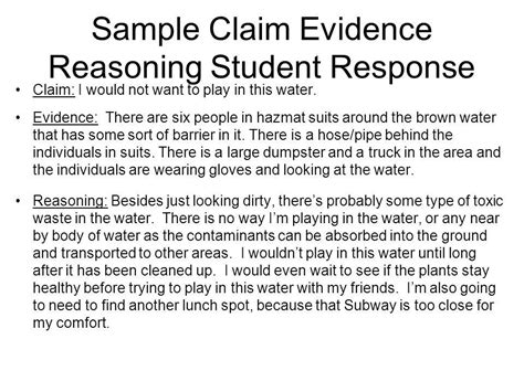 Example Of Claim Evidence Reasoning The History Of Example Of Claim ...