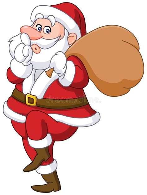 Sneaky santa stock vector. Image of comic, sneaking, finger - 60847476