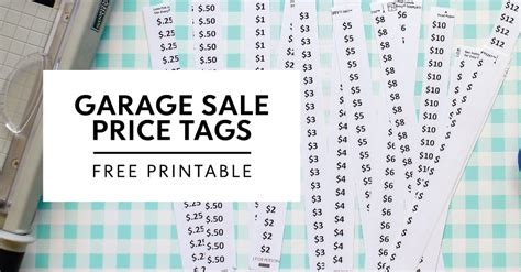 FREE Printable Garage Sale Price Stickers - The Homes I Have Made