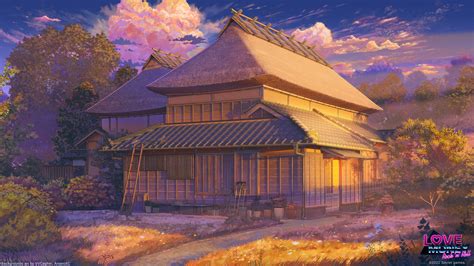 ArtStation - Japanese village house sunset version