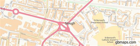 Slough Vector Street Map