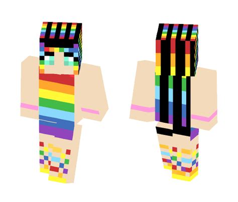 Download Rainbow girl Minecraft Skin for Free. SuperMinecraftSkins