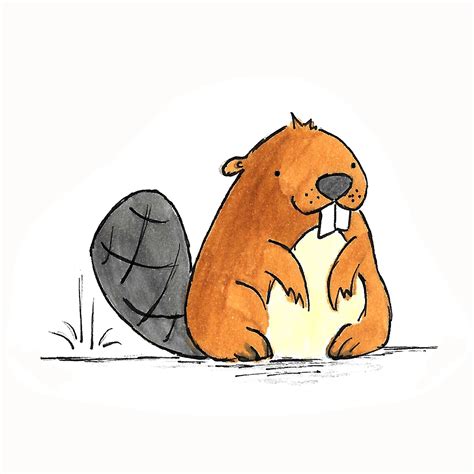 Character Design - Beaver | Beaver drawing, Drawings, Beaver drawing cute