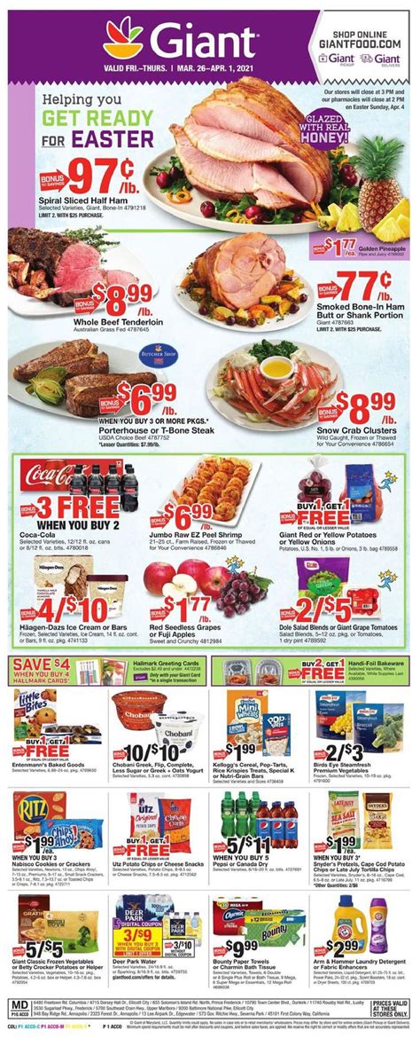 Giant Weekly Ad Mar 26 - Apr 1, 2021 - WeeklyAds2