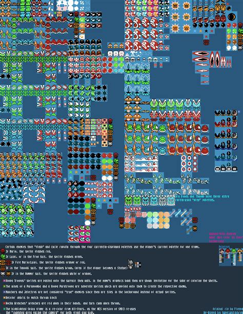 The Spriters Resource - Full Sheet View - Super Mario Bros. 3 - Enemies ...