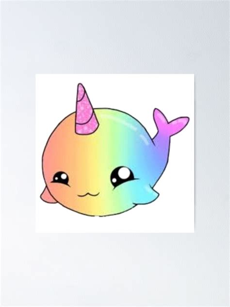 "Cute rainbow unicorn fish " Poster for Sale by AnthonyVdV | Redbubble