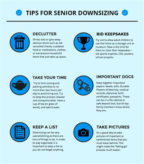 Tips for Senior Downsizing Infographic