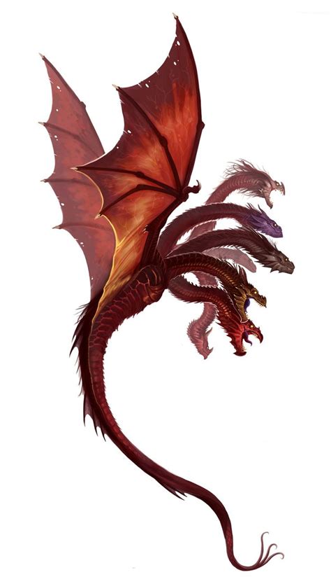 7 headed dragon | Dragões, Tiamat dragon, Monstros