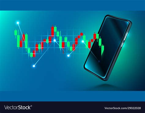 Mobile stock market investment trading financial Vector Image