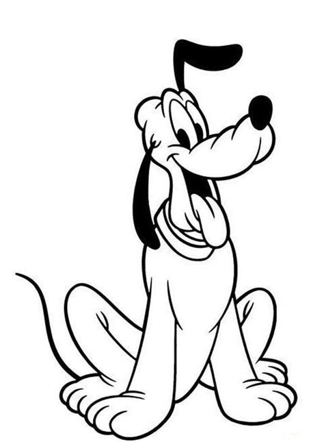 Adorable Pluto Coloring Pages | Cartoon coloring pages, Disney coloring ...