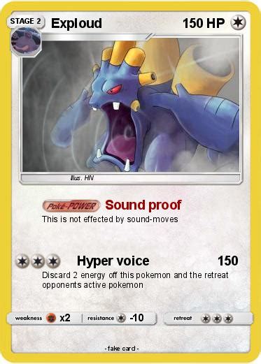 Pokémon Exploud 60 60 - Sound proof - My Pokemon Card