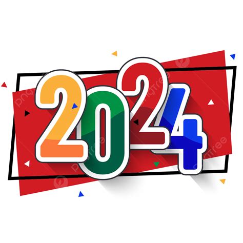 Colorful 2024 Year, Coloroful, 2024, Year PNG and Vector with ...