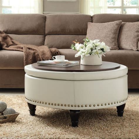 Large Round Ottoman Coffee Table Glm - Modern Design | Round ottoman ...