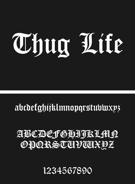 Thug Life Font | Gangster fonts, Lettering fonts, Thug life