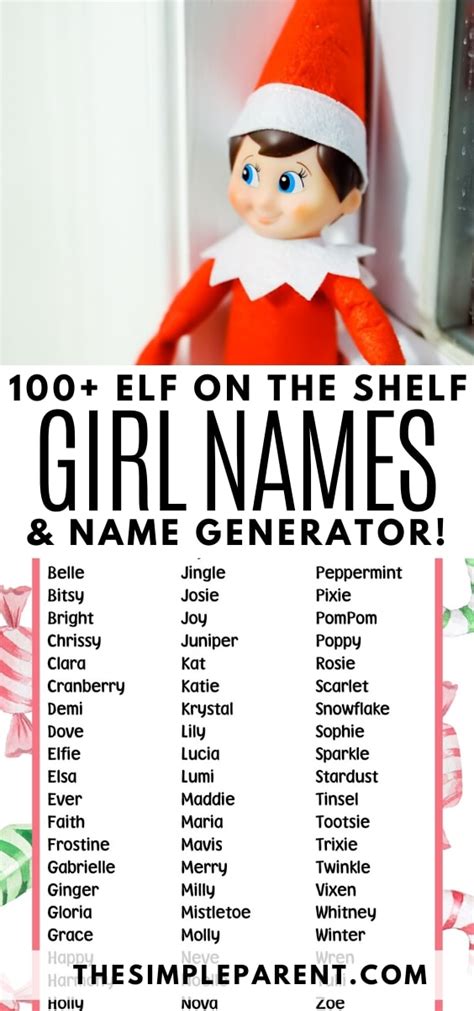 100+ Girl Elf on the Shelf Names (in Alphabetical Order) & Free Printable