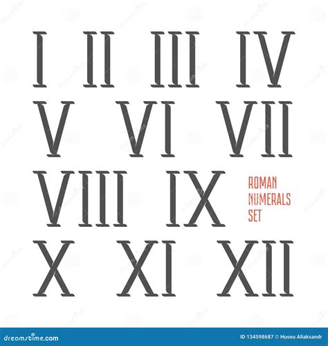 Roman numerals set. stock vector. Illustration of decorative - 134598687