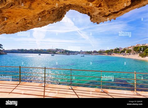 Majorca Porto Cristo beach in Manacor of Mallorca Balearic island at ...