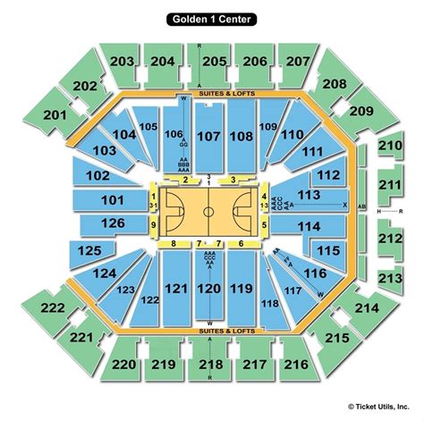 Golden 1 Center, Sacramento CA - Seating Chart View