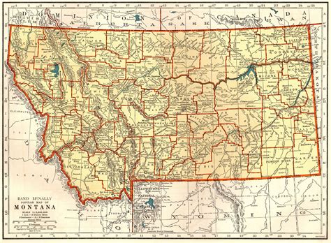 Montana State Map Antique Vintage 1941 Map of Montana Gallery - Etsy ...