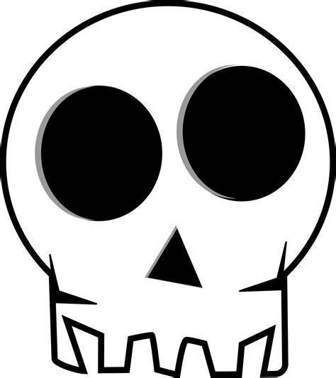 Skull Cliparts, Funny Cute Cartoon Skeleton Head Graphics, Halloween ...