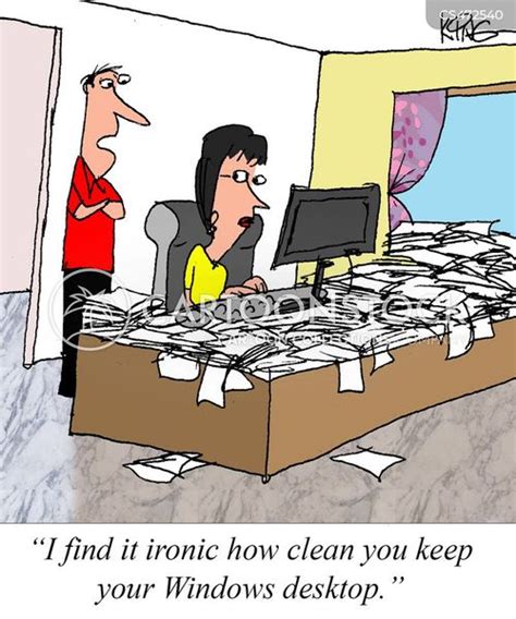 Clean Desk Cartoons and Comics - funny pictures from CartoonStock