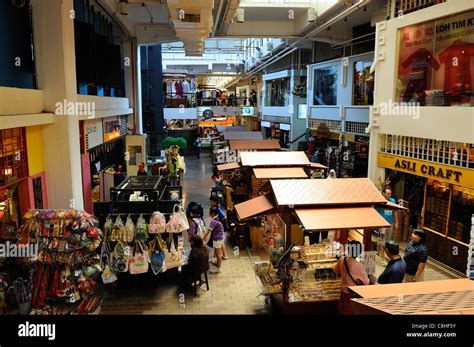 Interior of old Central Market (Pasar Seni), Kuala Lumpur, Malaysia ...