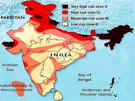 Earthquake Hazard Map Of India