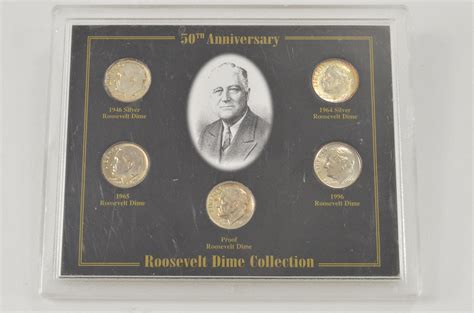 SILVER Coin Set 50th Anniversary Roosevelt Dime Collection Historic US ...