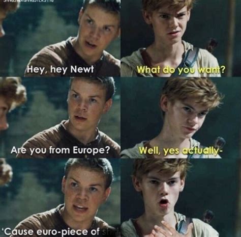 Newt’s face lol | Maze runner, Maze runner funny, Maze runner imagines