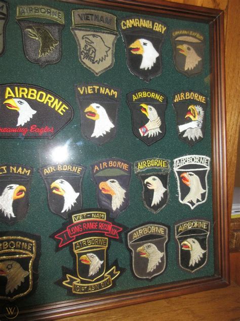 Vietnam Era 101st Airborne Patch Collection in Shadow Box Lot #3 ...