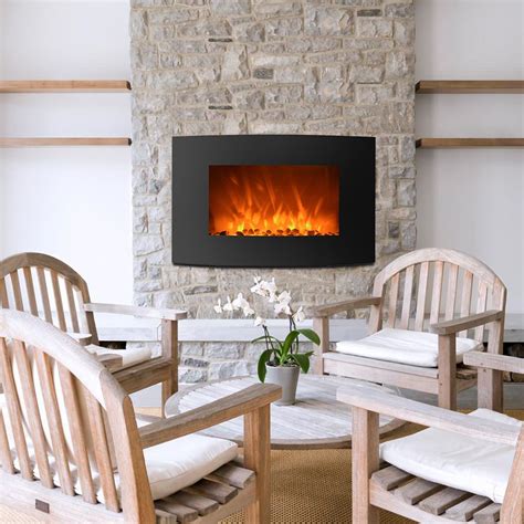 36" Electric 1500W Fireplace Heater Wall Mounted Includes Remote ...