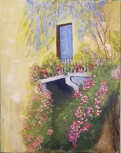 Old balcony Painting by Larisa Cruz | Saatchi Art