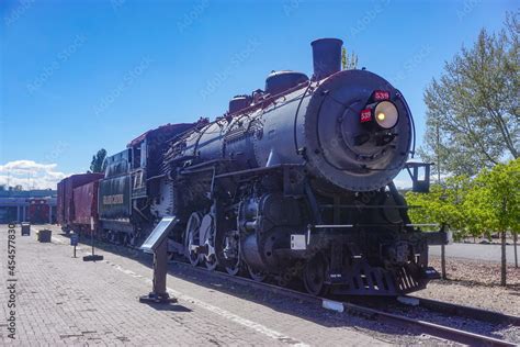 Williams, AZ / USA - May 11, 2017: A vintage locomotive of the Grand ...