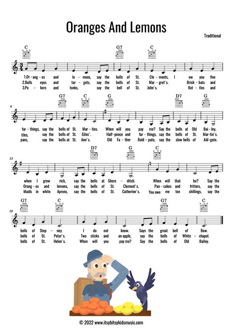 Oranges And Lemons Sheet Music With Chords And Lyrics