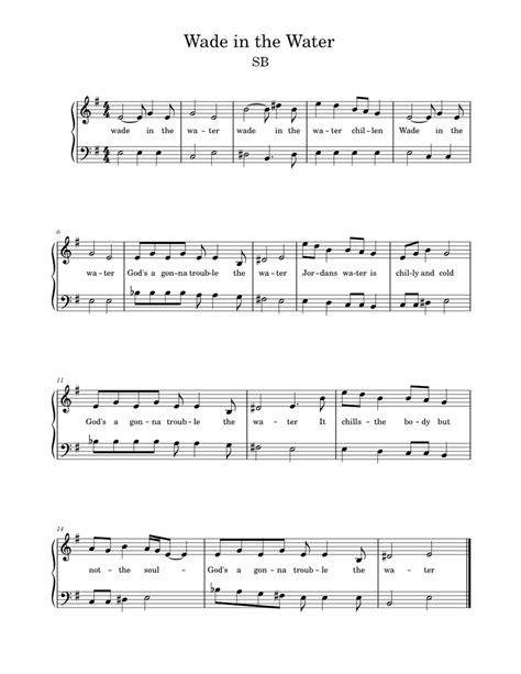 Wade in the Water_SB Sheet music for Piano (Solo) | Musescore.com