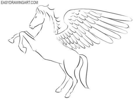 How to Draw Pegasus - Easy Drawing Art