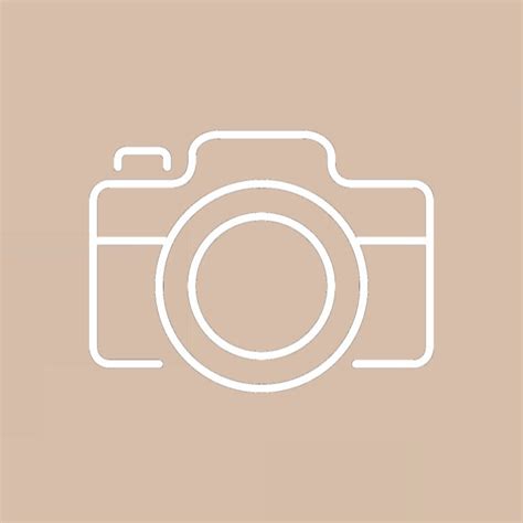 Camera Icon White (BEIGE) | Ios app icon design, Camera icon, Ios app icon