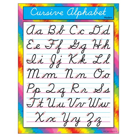 Printable Cursive Alphabet Chart