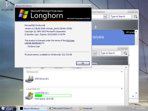 Windows Longhorn Build 5048 Screenshots & Video - WinFuture.de