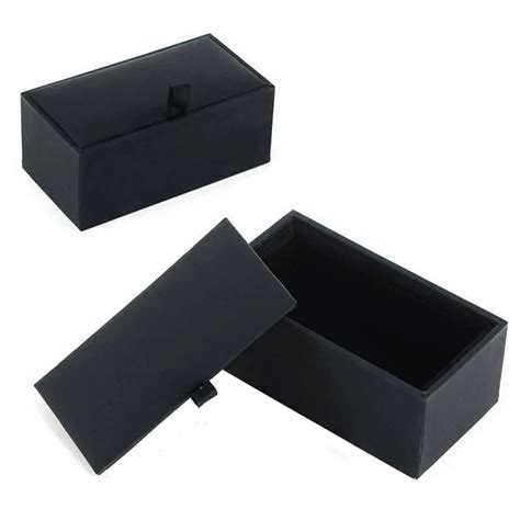 Black Shirt Cufflink Box Sleeve Button Box Gift Box Jewelry Packaging ...