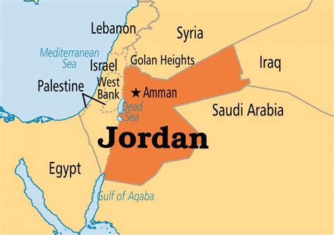 Jordan country map - Jordan map location (Western Asia - Asia)