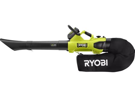 RYOBI 40V Vac Attack Cordless Leaf Vacuum/Mulcher With (2) Ah Batteries ...