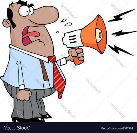 Boss yelling cartoon Royalty Free Vector Image