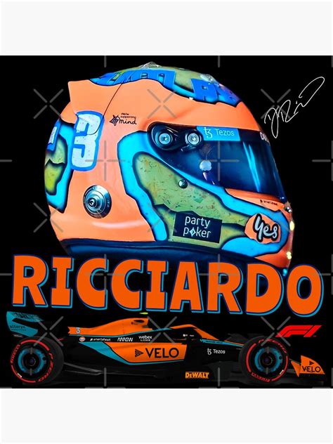 Lámina metálica «Daniel Ricciardo Casco 2022 de Formula 1 Mclaren Team ...