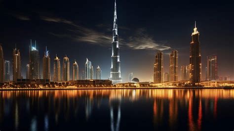 Premium Photo | Night view of The Burj Khalifa