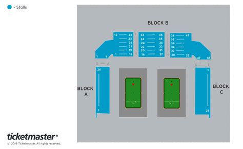 2021 Uk Championship - Afternoon Session Seating Plan - York Barbican